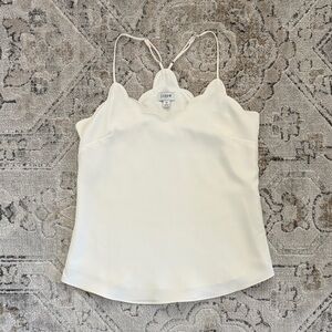 J. Crew Cream Scalloped Women's Top, size 0